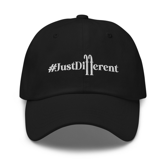 JustDifferent Logo Dad Hat Black x White